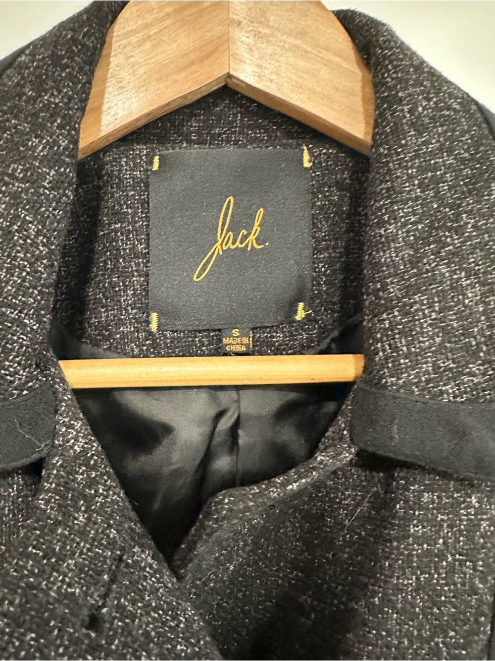 Jack by BB Dakota Dark Charcoal Military Coat Pea Coat Academia Size Small - Picture 4 of 13